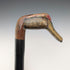 British Vintage Thick Black Shaft Cane with Painted Duckhead Handle, 94cm
